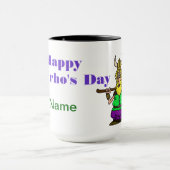 Mok van St. Urho met vredessprinkhaan (Midden)