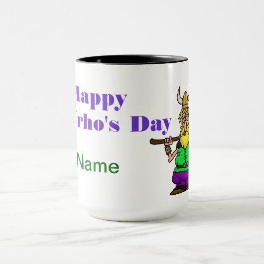 Mok van St. Urho met vredessprinkhaan (Midden)