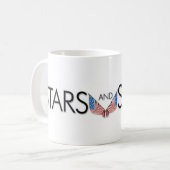 Mok van sterren en strips (Voorkant links)