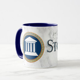 Mok van stoïcisme met omgezette kachels