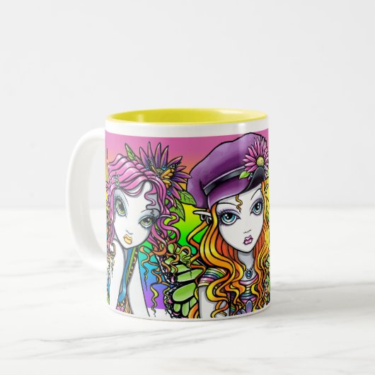 Mok van Sunny Crystal & Buttercup Rainbow Fairies (Voorkant links)