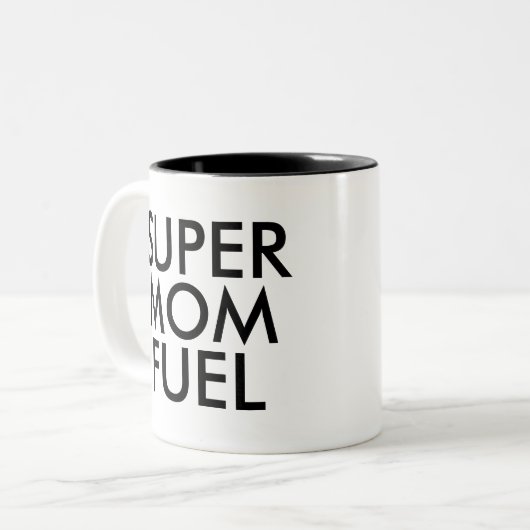 Mok van supermam-brandstof | Daggeschenk vader (Voorkant links)