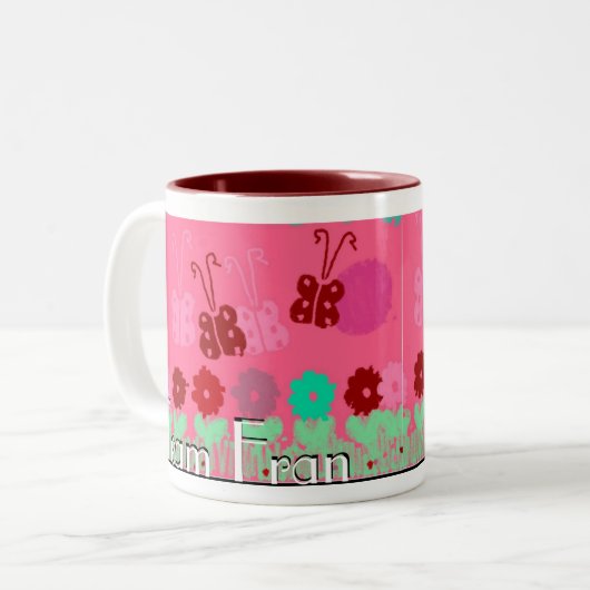 Mok van team Fran Butterfly (Voorkant links)