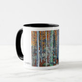 Mok van teken en steen (Voorkant links)