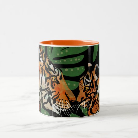 Mok van tijgermeel en cub Two-Tone-koffie (Center)