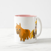 Mok van twee Cute Cartoon Ponies (Voorkant rechts)
