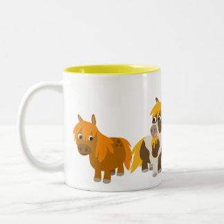 Mok van twee Cute Cartoon Ponies