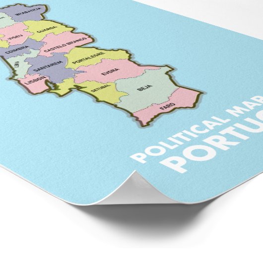 Mok van tweetone koffie in Portugal Poster (Hoek)