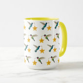 Mok van tweetone koffie voor levende vogels en ste (Voorkant rechts)