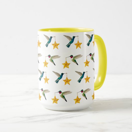 Mok van tweetone koffie voor levende vogels en ste (Voorkant rechts)