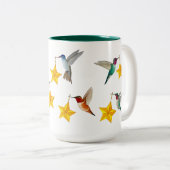 Mok van tweetone koffie voor levende vogels en ste (Voorkant rechts)