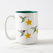 Mok van tweetone koffie voor levende vogels en ste (Links)