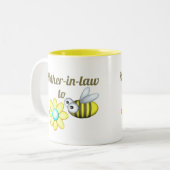 Mok van tweetone koffie voor moeder in rechte (Voorkant links)