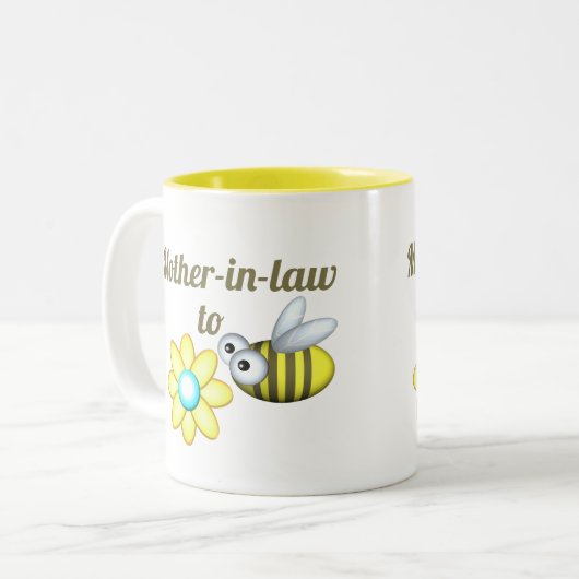 Mok van tweetone koffie voor moeder in rechte (Voorkant links)