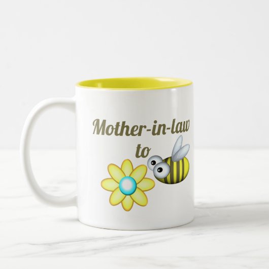 Mok van tweetone koffie voor moeder in rechte (Links)