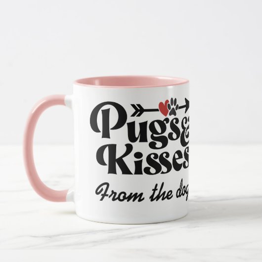 Mok van Valentijnsdag van pugs en Kisses (Links)