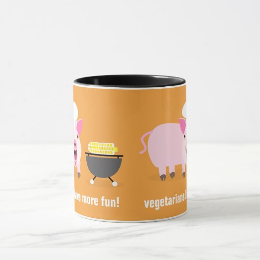 Mok van vegetarische varkens (Midden)