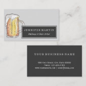 Mok van verse koude bieren in handgeschilde Waterv Visitekaartje (Voorkant / Achterkant)