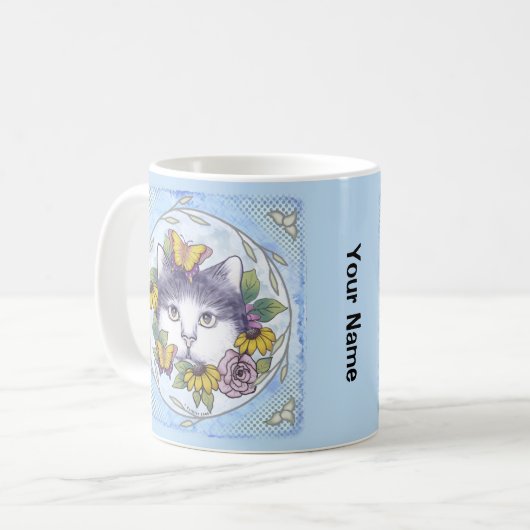 Mok van verstopte kat (Voorkant links)