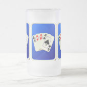 Mok van vier Aces gevriesd glas (Center)