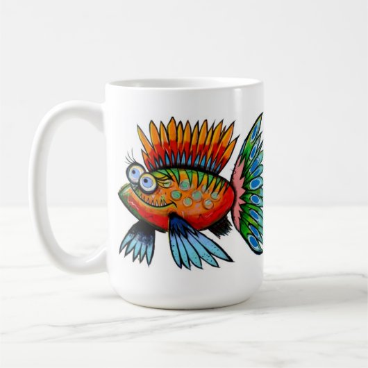 Mok van vis I door kunstenaar John Donato (Links)