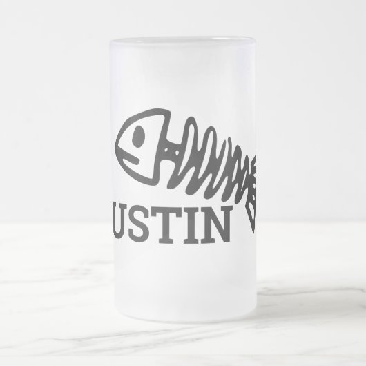 Mok van visgraten van glas (Center)