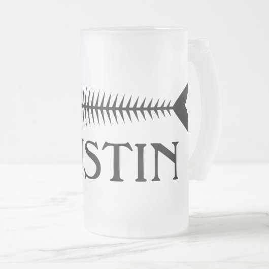 Mok van visgraten van glas (Voorkant rechts)