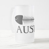 Mok van visgraten van glas (Voorkant links)