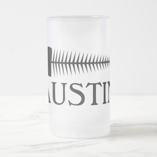 Mok van visgraten van glas (Center)