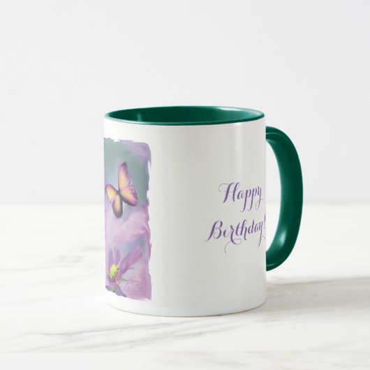 Mok van vlinder en Paarse ventilator (Voorkant rechts)