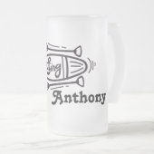 Mok van voorgekookte glasbier (Voorkant rechts)