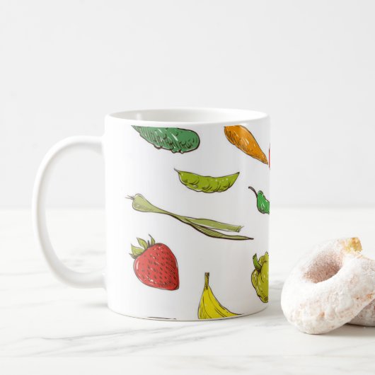Mok van vruchten- en Veggies Coffee (Met donut)