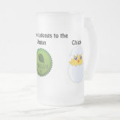 Mok van warm Vegan Chick Frosted Glass (Voorkant rechts)