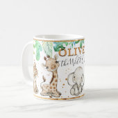 Mok van waterverf Cute Safari Dieren (Voorkant links)