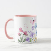 Mok van wilde bloemen en vlinders (Links)