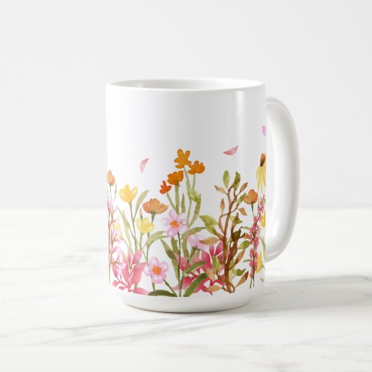 Mok van wilde bloemen koffie (Voorkant rechts)