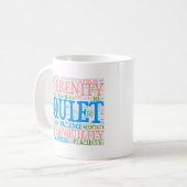 Mok van Word Cloud Coffee voor Serenity (Voorkant links)