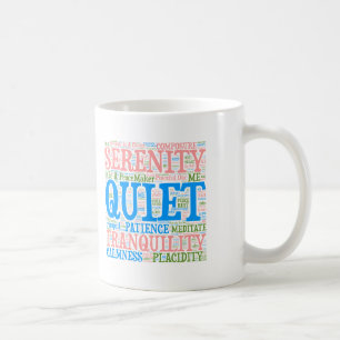 Mok van Word Cloud Coffee voor Serenity
