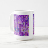 Mok van zacht Paarse stenen (Voorkant links)