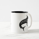 Mok van Zebravis koffie raar en leuk! (Voorkant rechts)