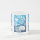 Mok van zeeschelpen Aqua Ocean Glass (Center)