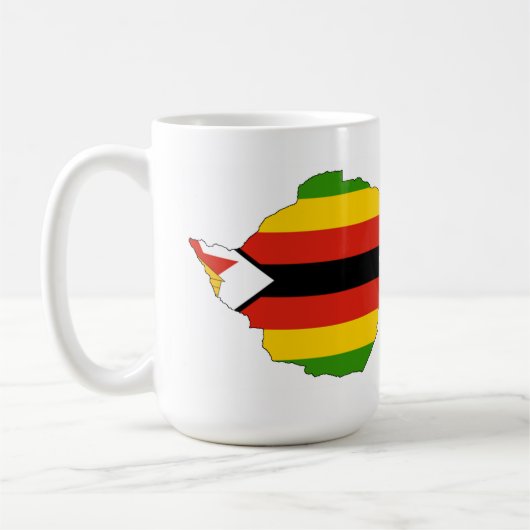 Mok van Zimbabwe met vlag en kaart (Links)
