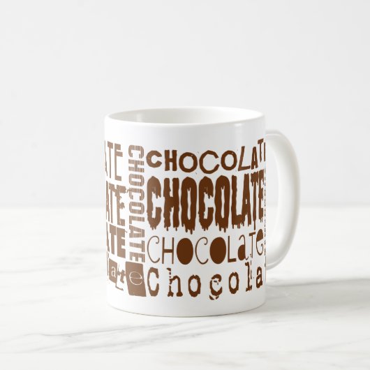 Mok van zoete chocolade-typografie (Voorkant rechts)
