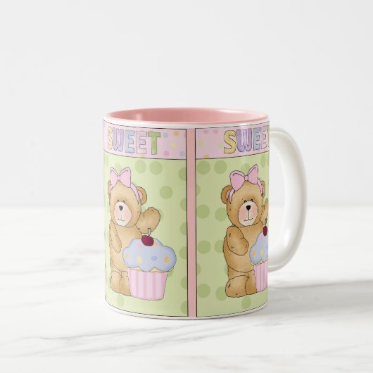 Mok van zoete cupcake (Voorkant rechts)