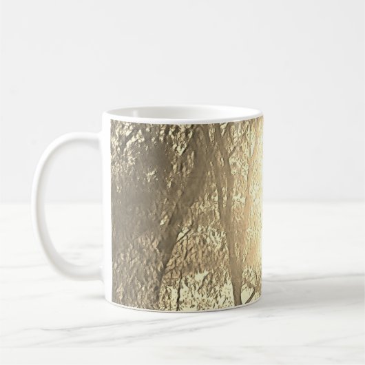 Mok van zon- en boomkoffie (Links)