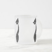 Mok van zwart kat gevriesd glas (Voorkant rechts)