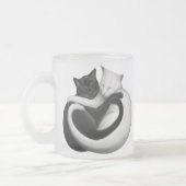 Mok van zwarte en witte katten (Links)