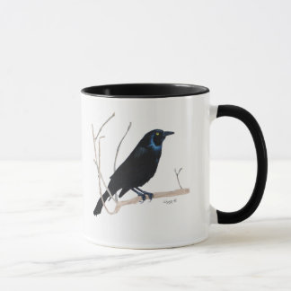 Mok van zwarte vogels