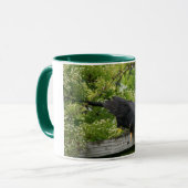 Mok van zwarte vogels (Voorkant links)