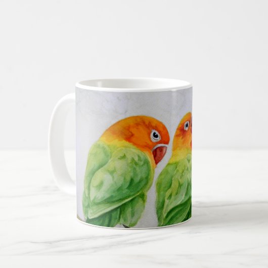 Mok vedervogels (Voorkant links)